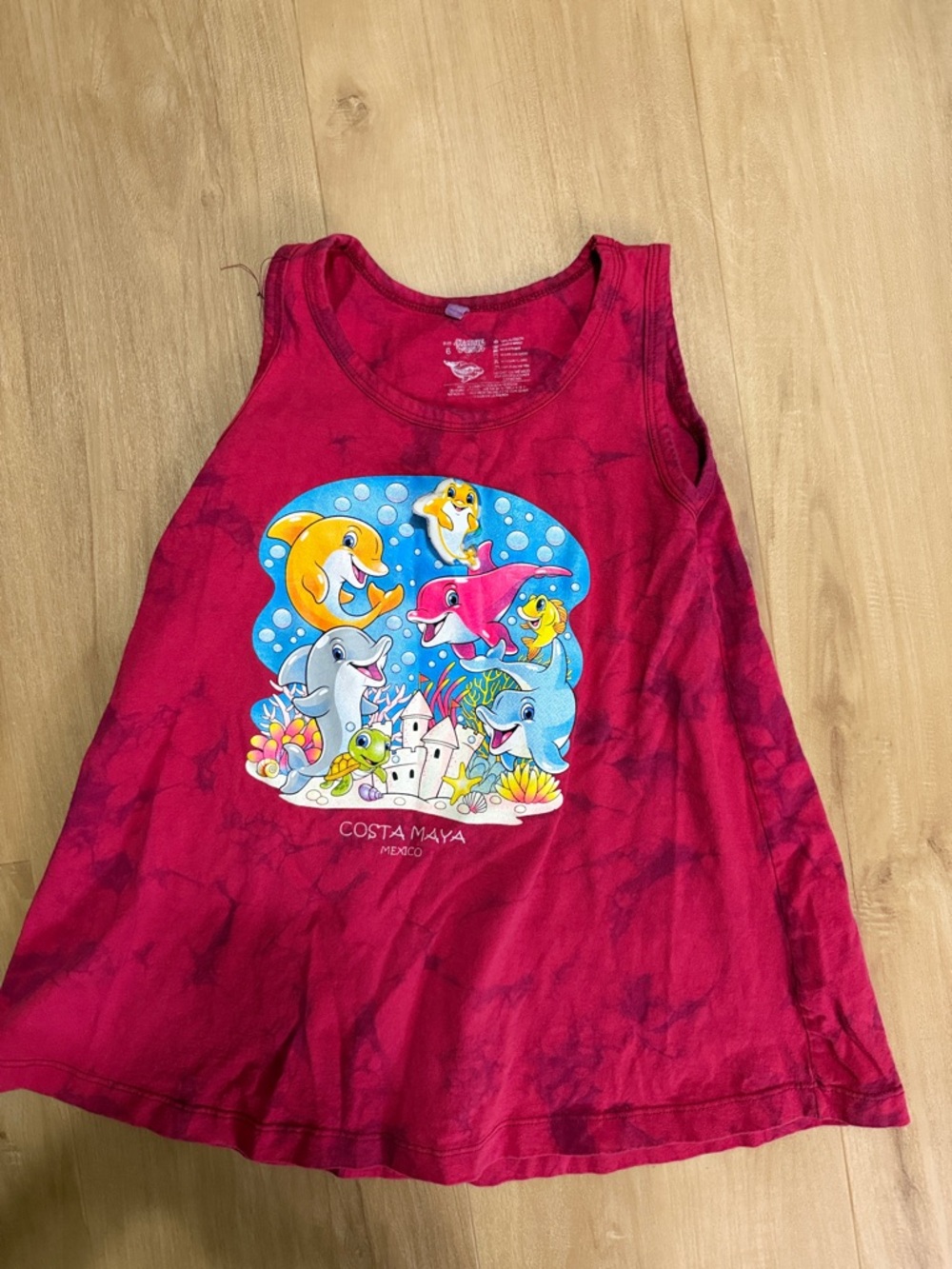 Kids' Pink Tie-Dye Ocean Dress